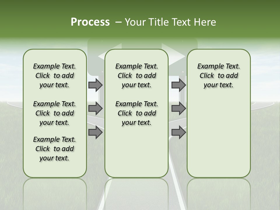 Trail Threedimensional Shape Lanes PowerPoint Template