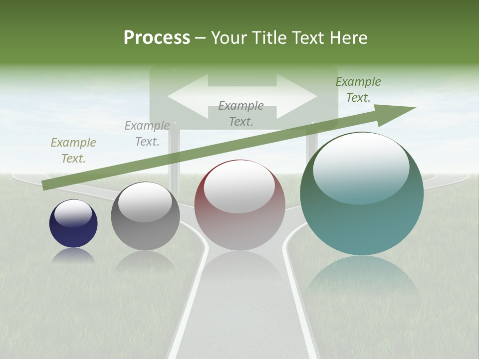 Trail Threedimensional Shape Lanes PowerPoint Template