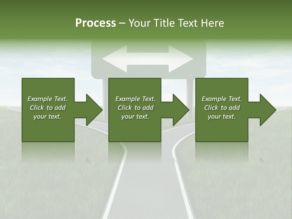 Trail Threedimensional Shape Lanes PowerPoint Template