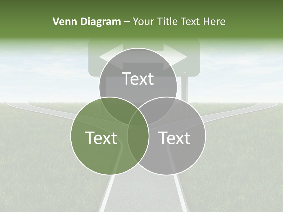 Trail Threedimensional Shape Lanes PowerPoint Template