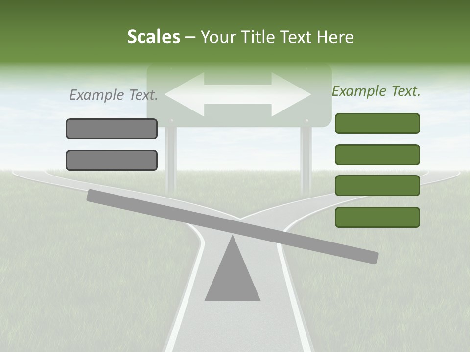 Trail Threedimensional Shape Lanes PowerPoint Template