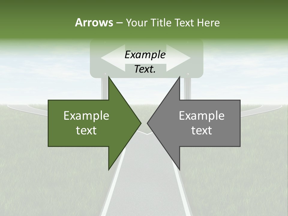 Trail Threedimensional Shape Lanes PowerPoint Template