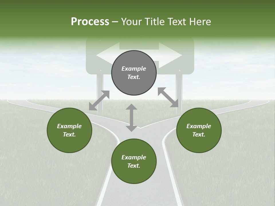Trail Threedimensional Shape Lanes PowerPoint Template