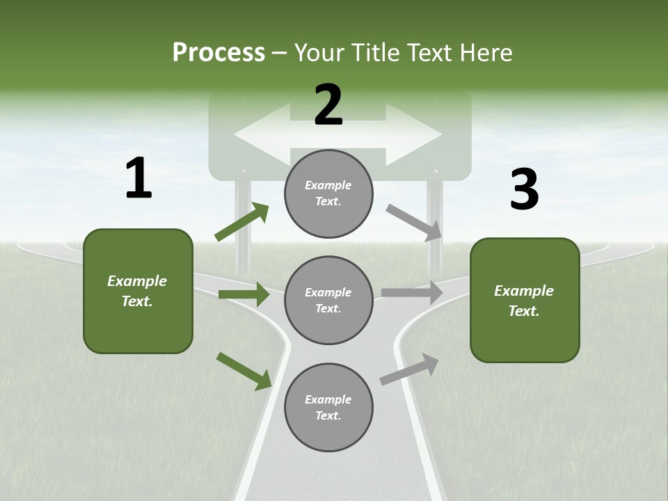 Trail Threedimensional Shape Lanes PowerPoint Template