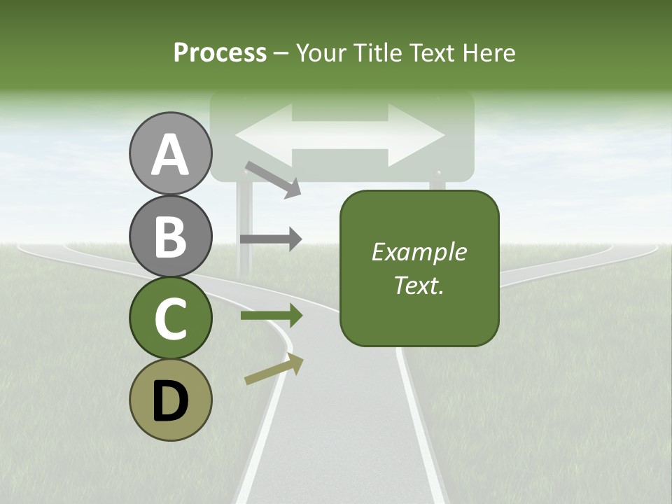 Trail Threedimensional Shape Lanes PowerPoint Template