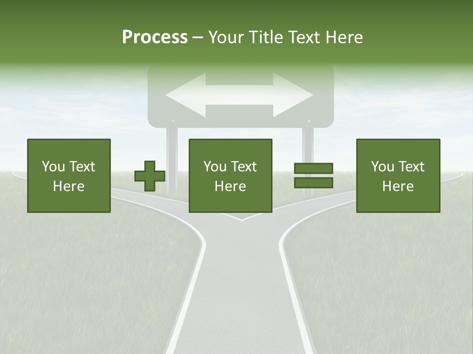 Trail Threedimensional Shape Lanes PowerPoint Template