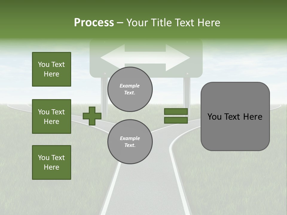 Trail Threedimensional Shape Lanes PowerPoint Template