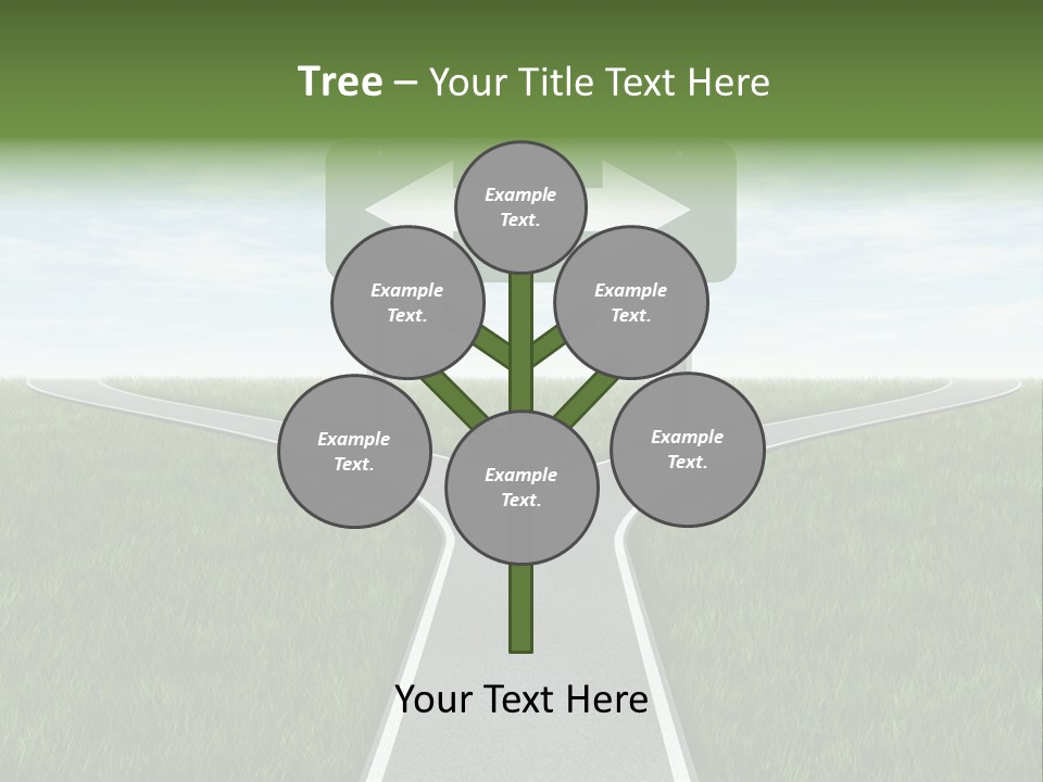Trail Threedimensional Shape Lanes PowerPoint Template