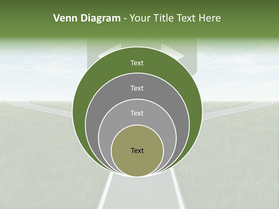 Trail Threedimensional Shape Lanes PowerPoint Template