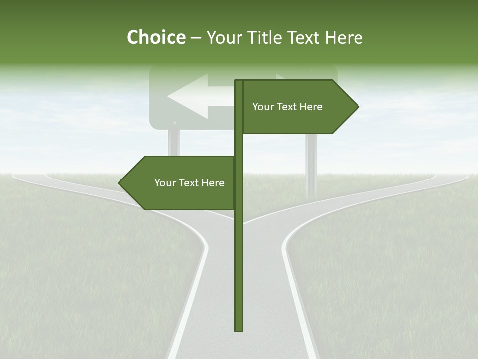 Trail Threedimensional Shape Lanes PowerPoint Template