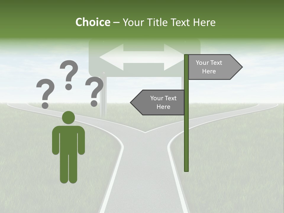 Trail Threedimensional Shape Lanes PowerPoint Template