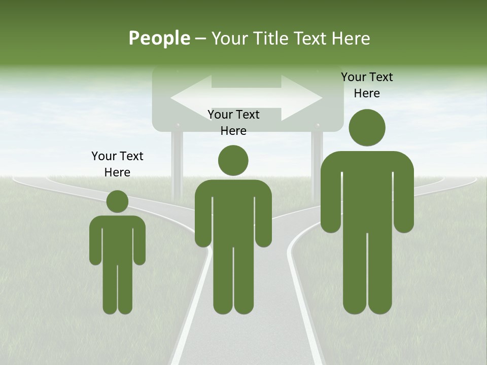 Trail Threedimensional Shape Lanes PowerPoint Template