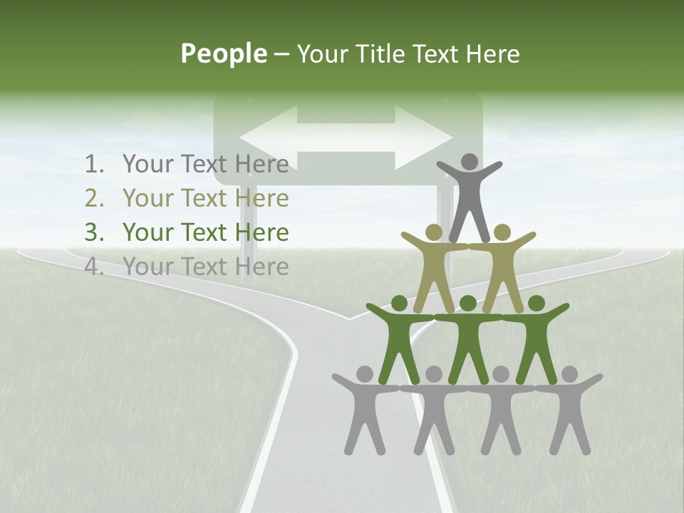 Trail Threedimensional Shape Lanes PowerPoint Template