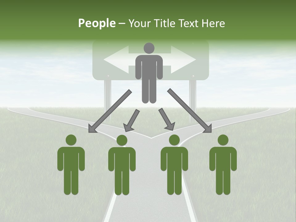 Trail Threedimensional Shape Lanes PowerPoint Template