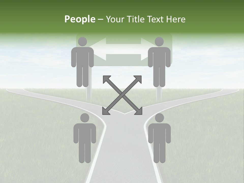 Trail Threedimensional Shape Lanes PowerPoint Template