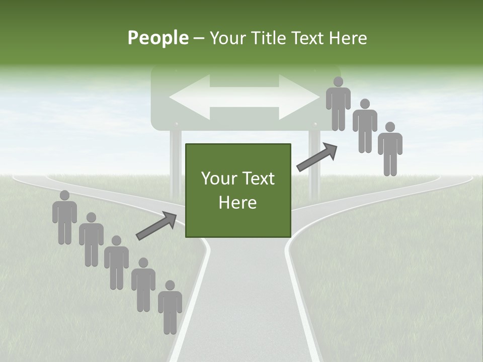 Trail Threedimensional Shape Lanes PowerPoint Template