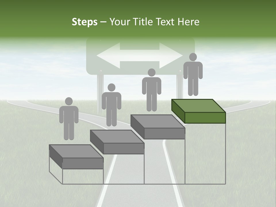 Trail Threedimensional Shape Lanes PowerPoint Template
