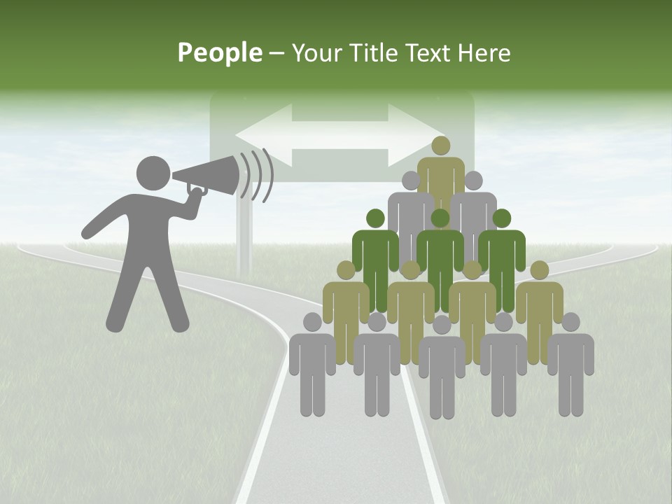 Trail Threedimensional Shape Lanes PowerPoint Template