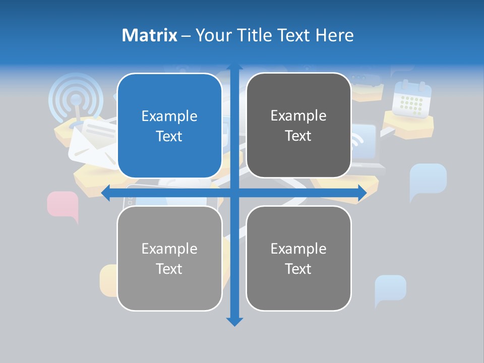 Connection Design Element Speech Bubble PowerPoint Template