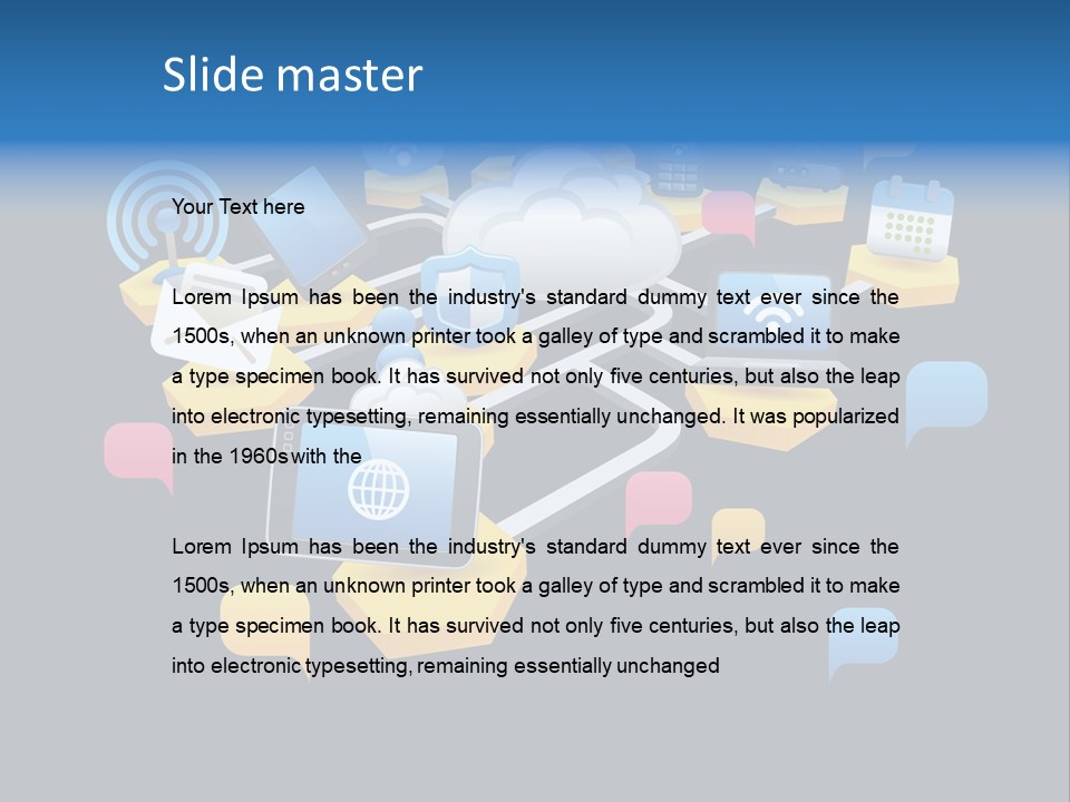 Connection Design Element Speech Bubble PowerPoint Template