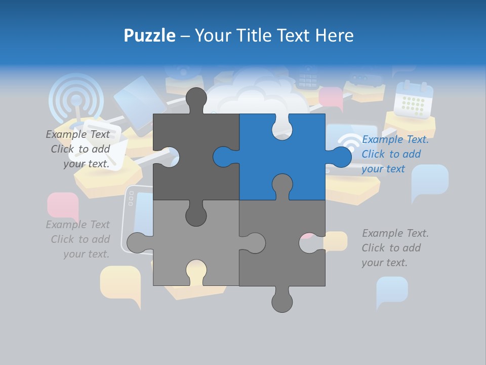 Connection Design Element Speech Bubble PowerPoint Template