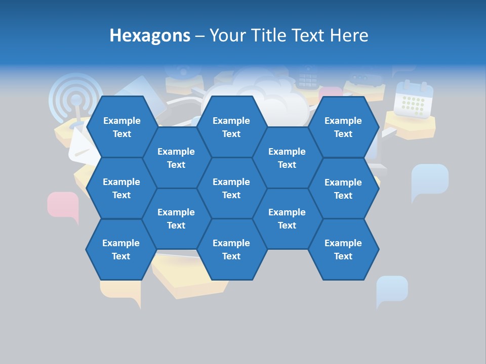Connection Design Element Speech Bubble PowerPoint Template