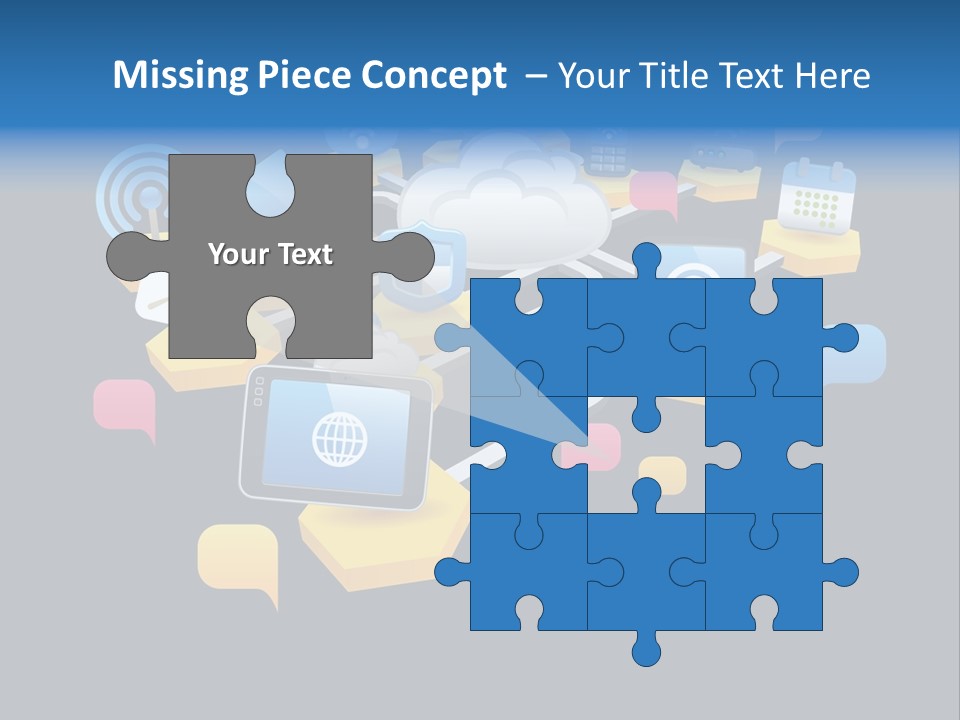 Connection Design Element Speech Bubble PowerPoint Template