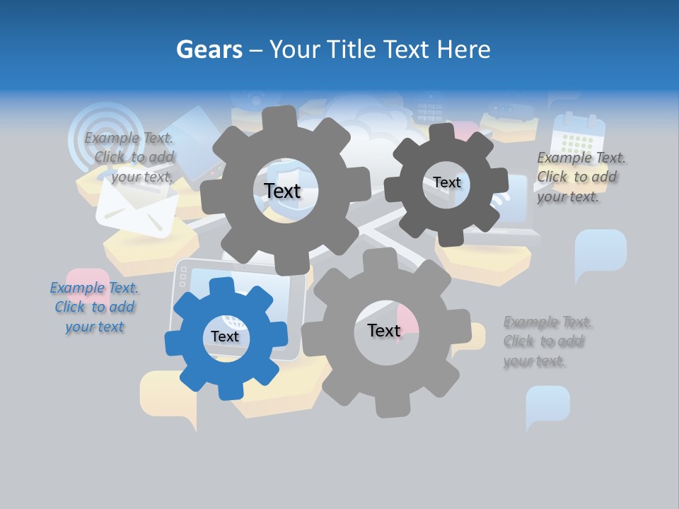 Connection Design Element Speech Bubble PowerPoint Template