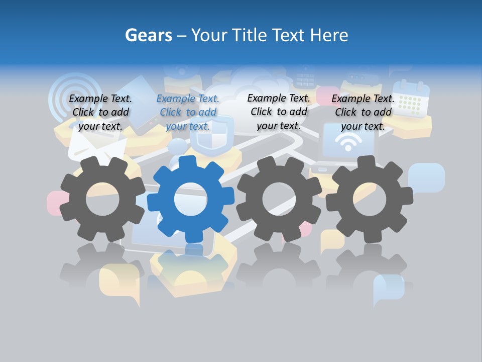 Connection Design Element Speech Bubble PowerPoint Template