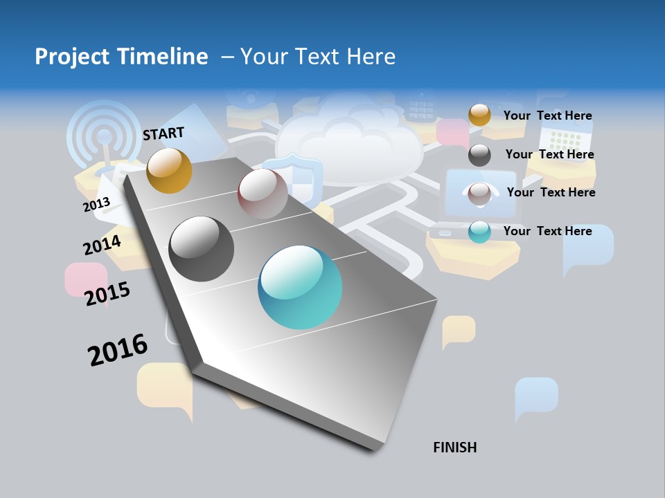 Connection Design Element Speech Bubble PowerPoint Template