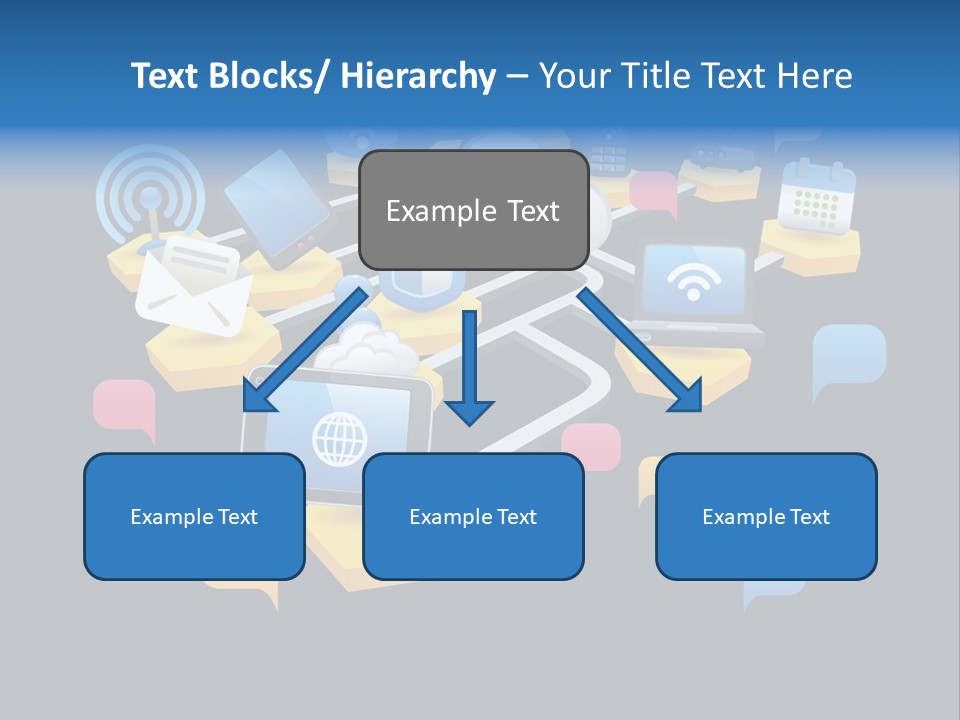 Connection Design Element Speech Bubble PowerPoint Template