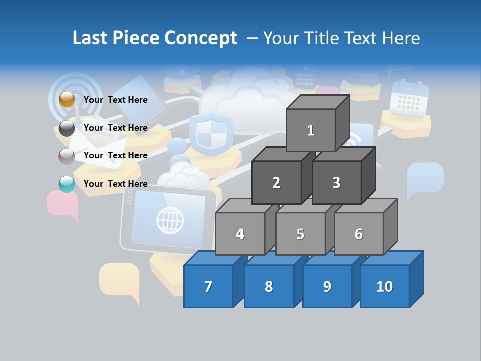 Connection Design Element Speech Bubble PowerPoint Template