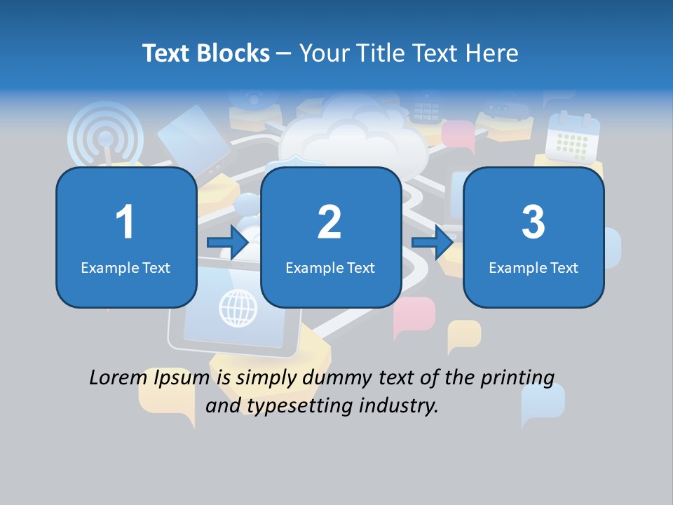 Connection Design Element Speech Bubble PowerPoint Template