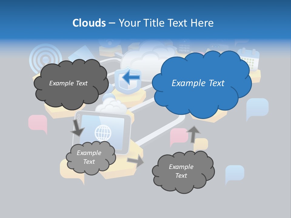 Connection Design Element Speech Bubble PowerPoint Template
