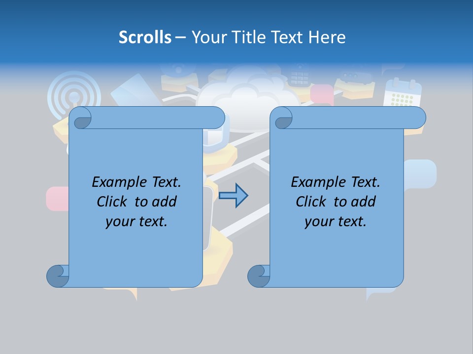 Connection Design Element Speech Bubble PowerPoint Template