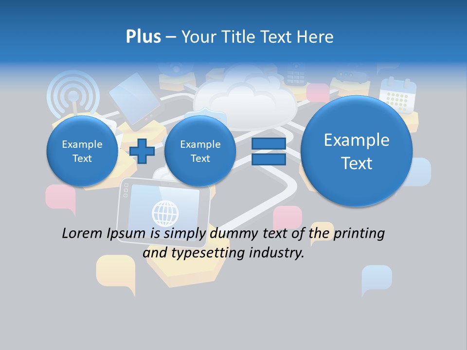 Connection Design Element Speech Bubble PowerPoint Template