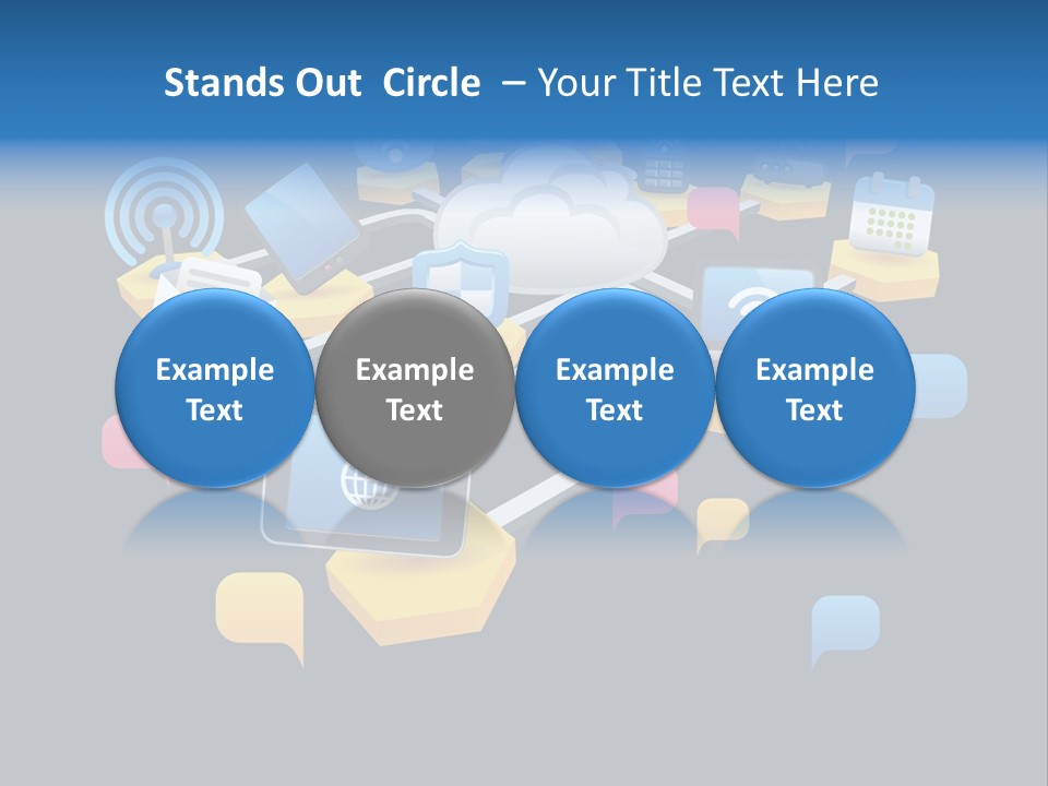 Connection Design Element Speech Bubble PowerPoint Template