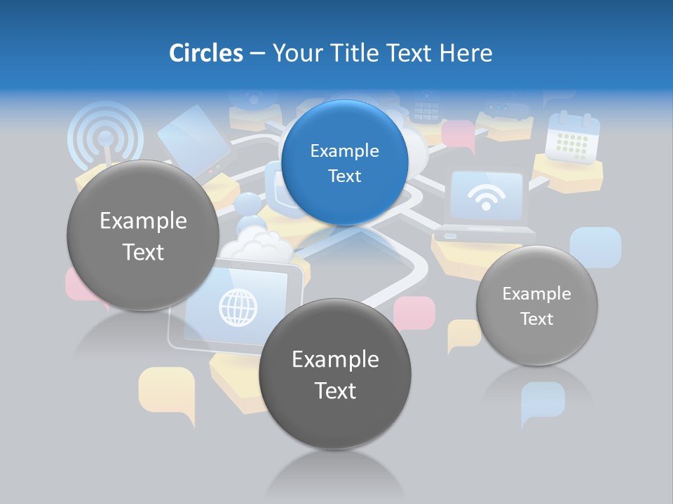 Connection Design Element Speech Bubble PowerPoint Template