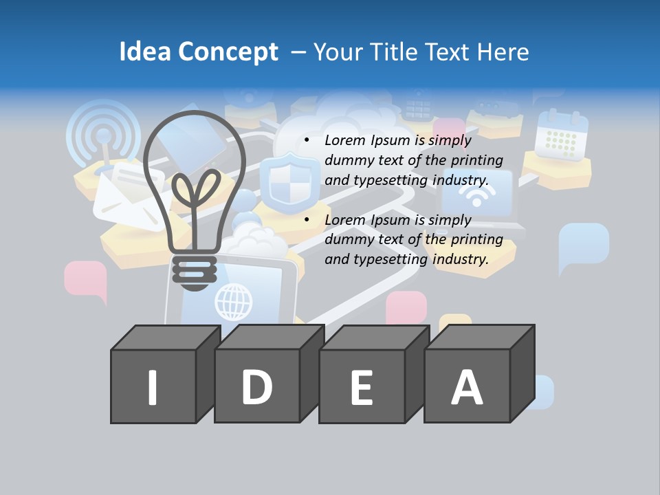 Connection Design Element Speech Bubble PowerPoint Template