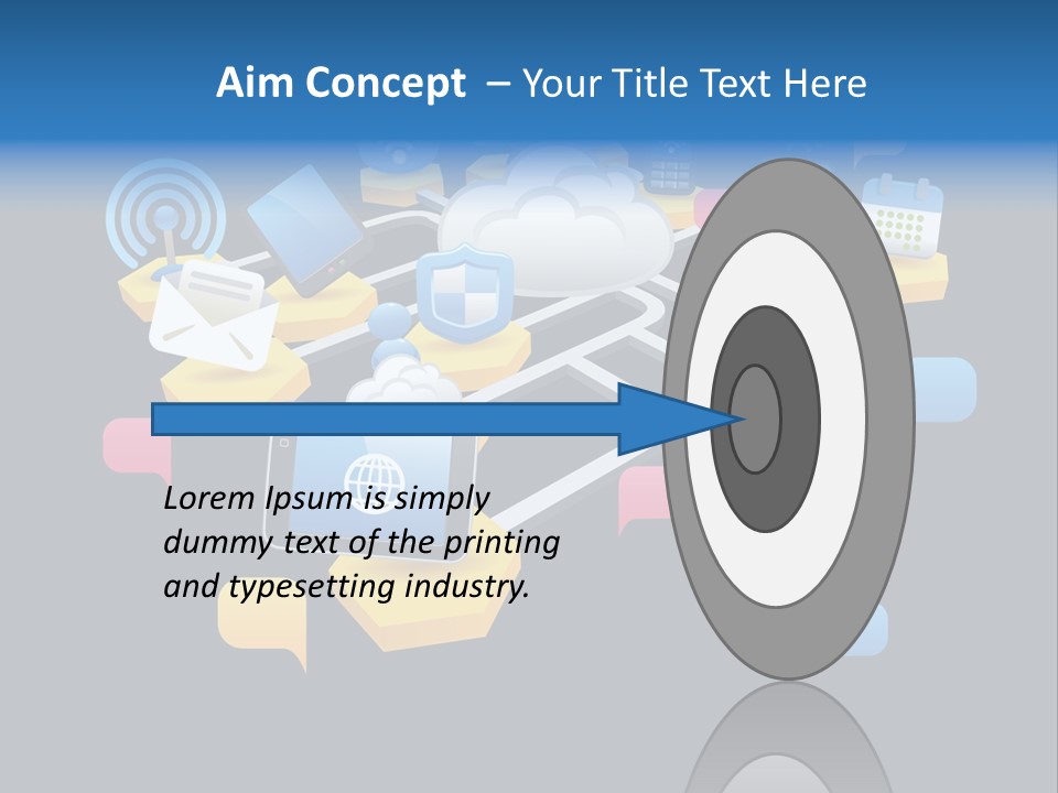 Connection Design Element Speech Bubble PowerPoint Template