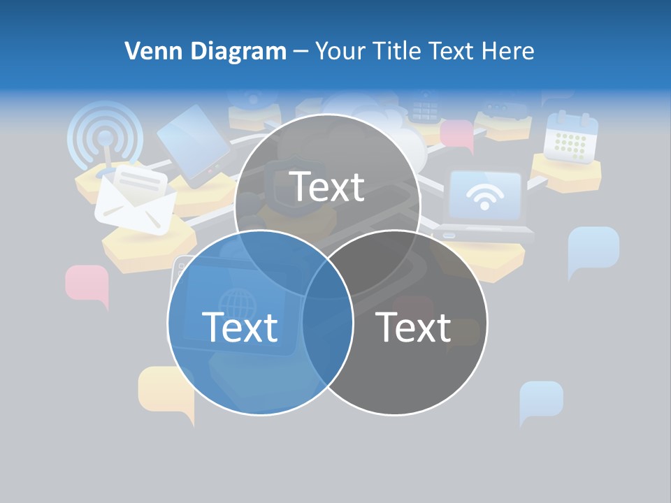 Connection Design Element Speech Bubble PowerPoint Template