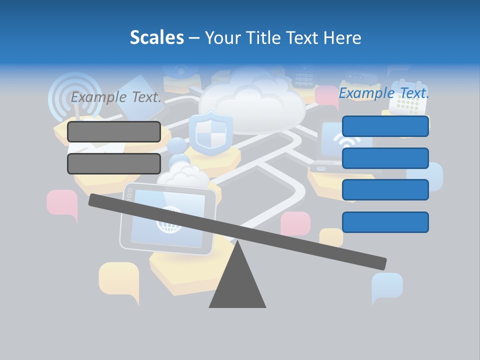 Connection Design Element Speech Bubble PowerPoint Template