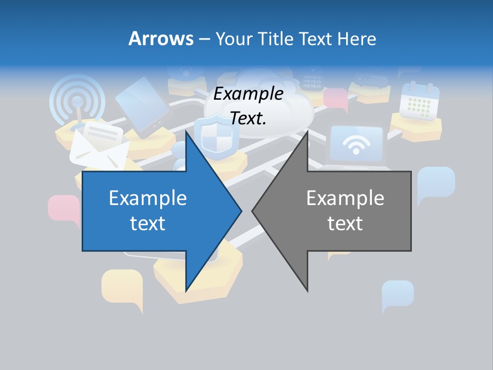 Connection Design Element Speech Bubble PowerPoint Template