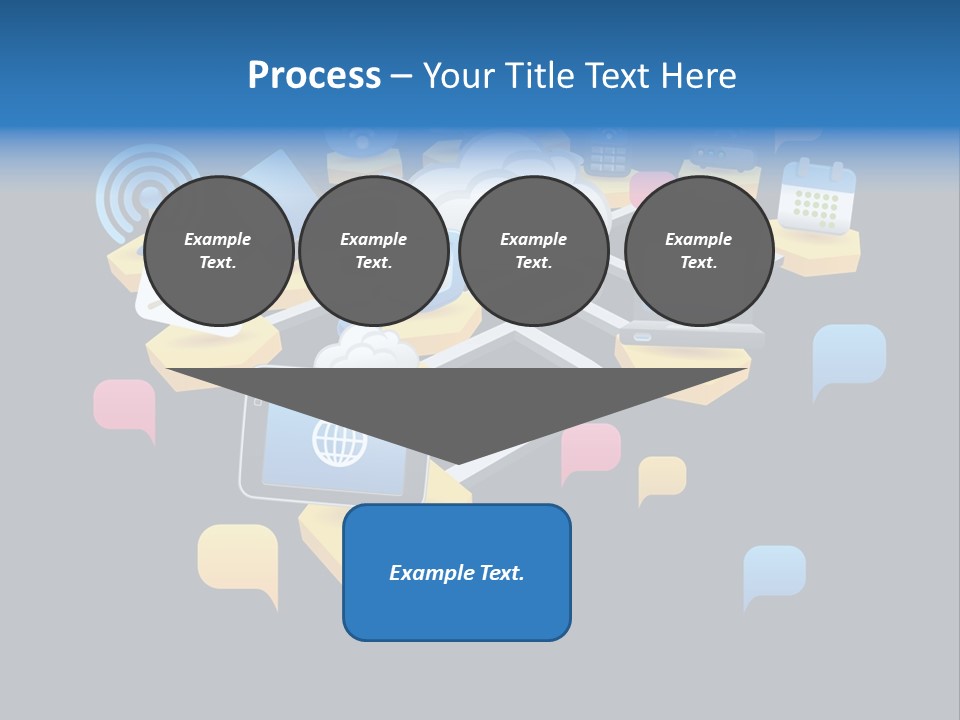 Connection Design Element Speech Bubble PowerPoint Template