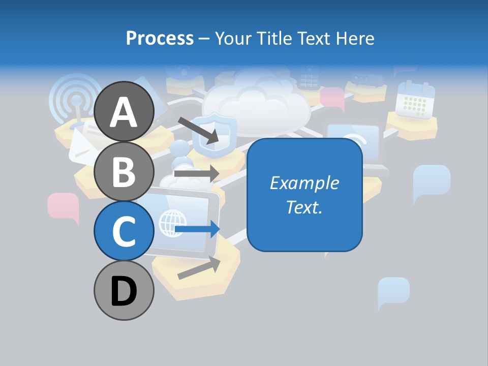 Connection Design Element Speech Bubble PowerPoint Template