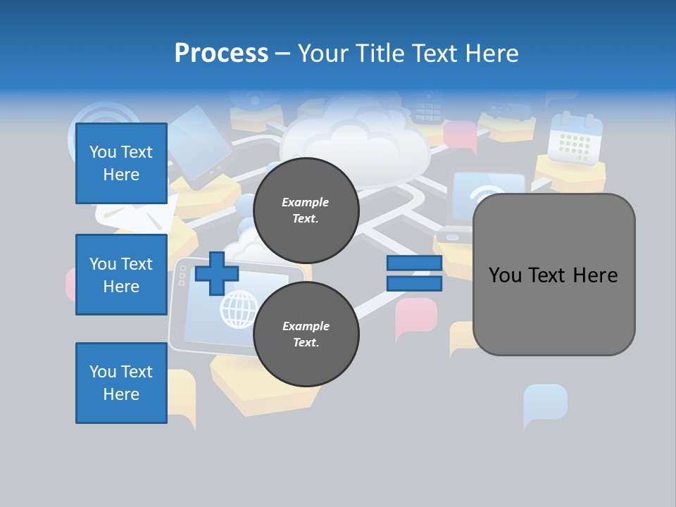 Connection Design Element Speech Bubble PowerPoint Template