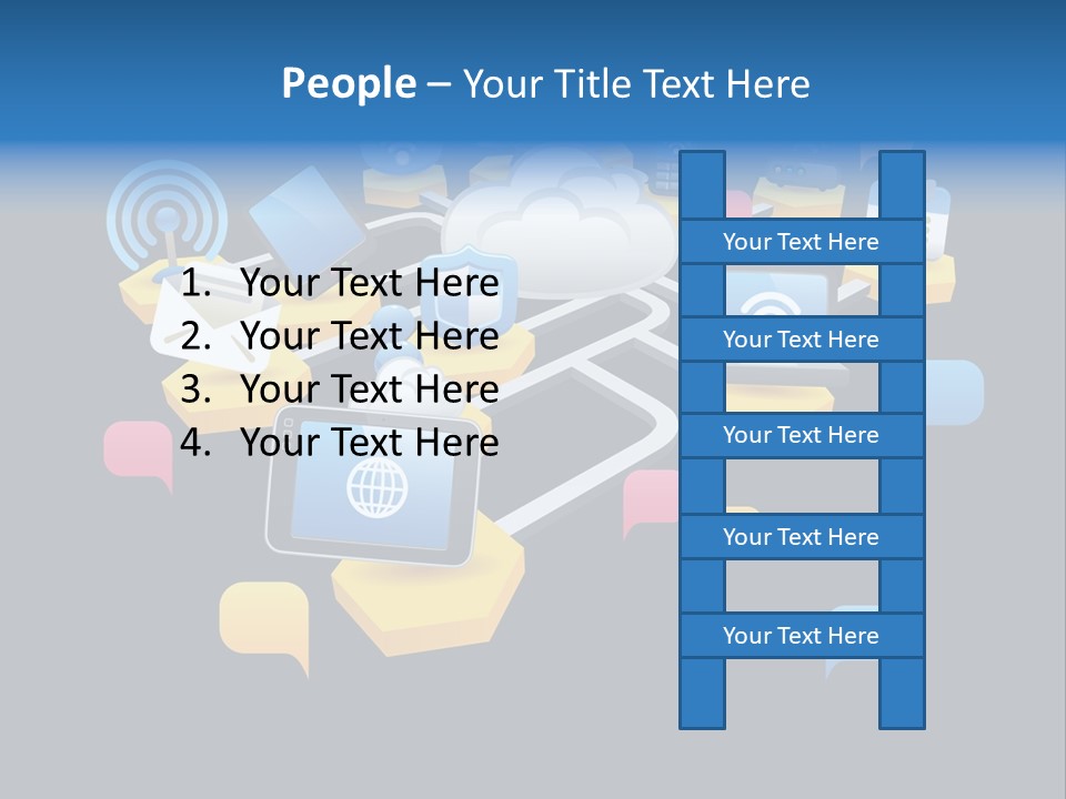 Connection Design Element Speech Bubble PowerPoint Template