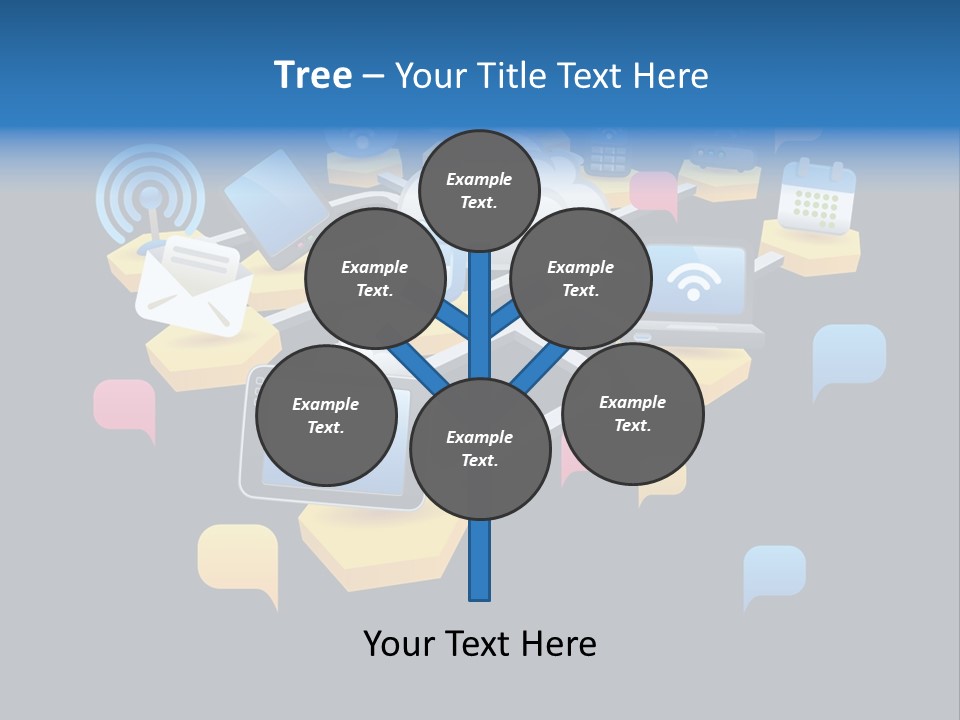 Connection Design Element Speech Bubble PowerPoint Template