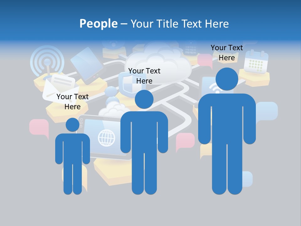 Connection Design Element Speech Bubble PowerPoint Template