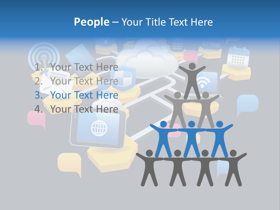 Connection Design Element Speech Bubble PowerPoint Template